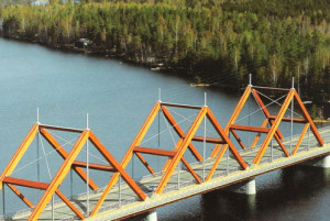 Most Vihantasalmi nad Mäntyharju w Finlandii